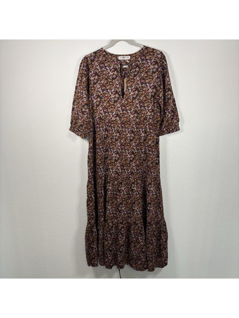 NWT Natural Life Floral Maxi Dress Women’s Size XS/S Boho Bohemian Lightweight